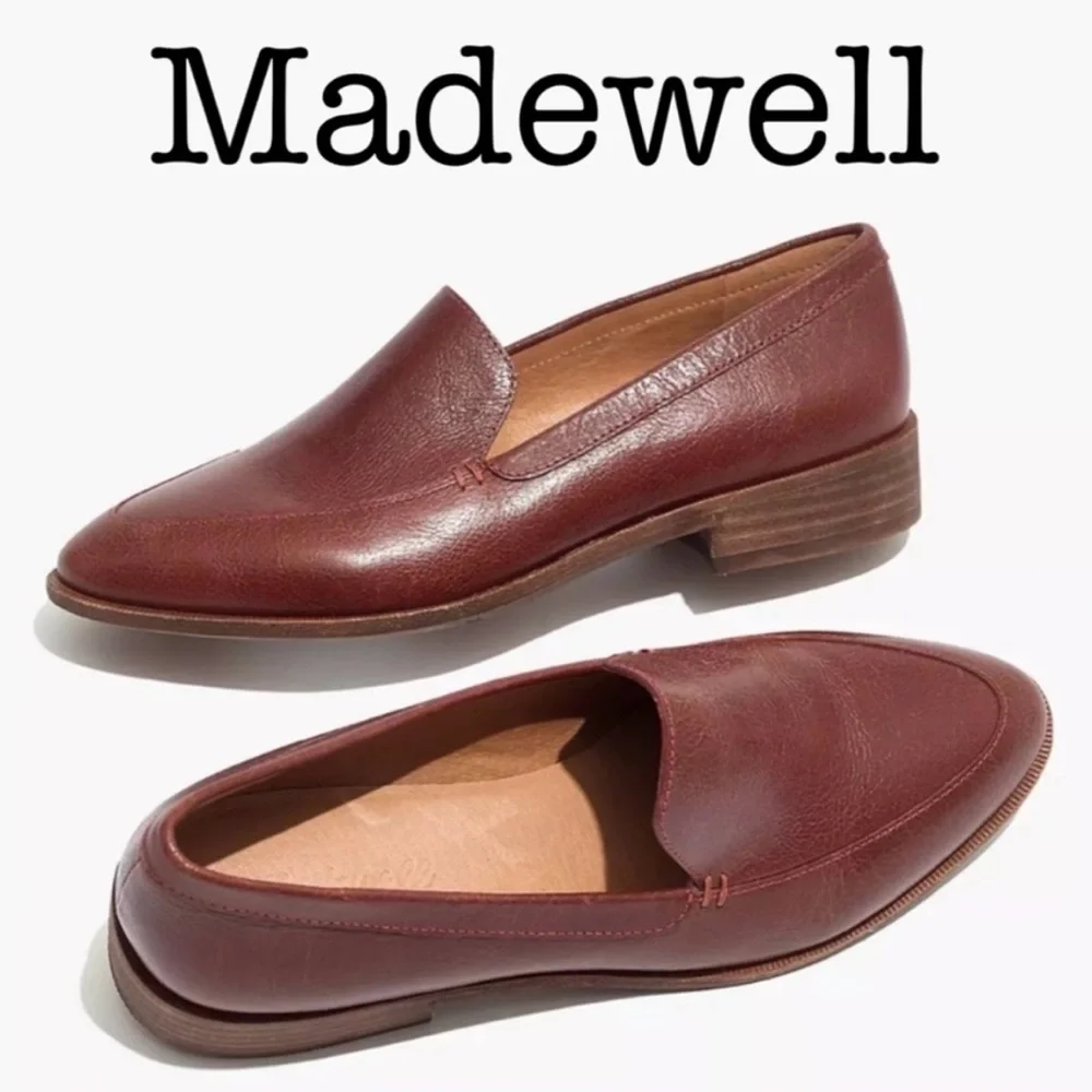 Madewell Frances Brown Leather Loafers Size 7 1/2 - Picture 1 of 14